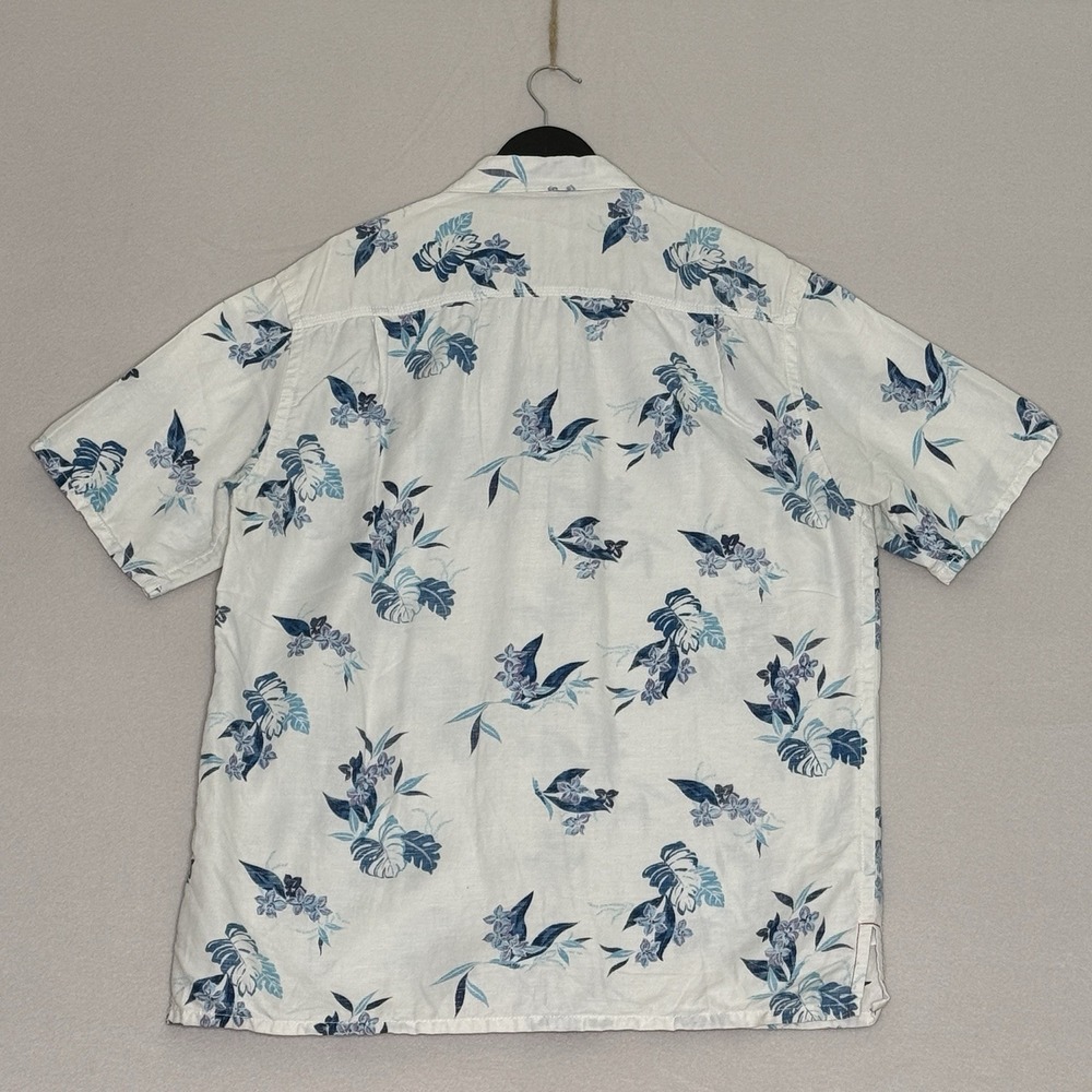 Tommy Bahama Men's Large Linen Blend Floral Short Sleeve Shirt Hawaiian - Picture 3 of 7